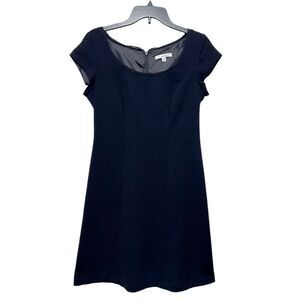Cabi Scoop Neck Short Sleeve Sheath Mini Dress in Black Size 6